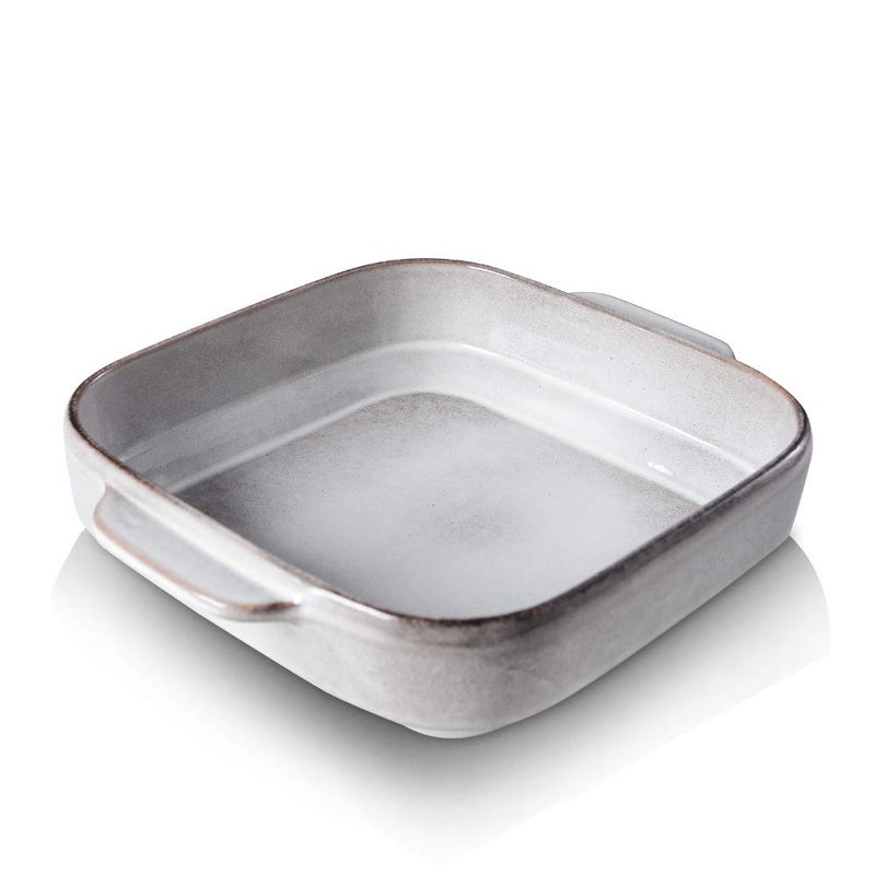 KOOV Ceramic Bakeware, 8x8 Baking Dish, Square Baking Pan, Ceramic Baking Dish, Brownie Pans for Cake Dinner, Kitchen, Reactive Glaze (Variable Grey) - Image 1